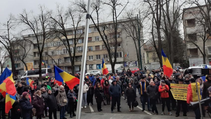 Proteste organizate de AUR în vestul țării