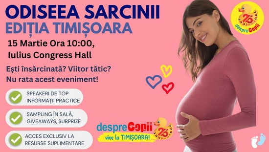 Odiseea Sarcinii, un eveniment dedicat viitoarelor mămici, la Timișoara